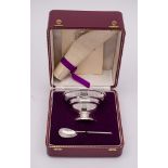 An Elizabeth II silver copy of a Roman cup and spoon, maker P Ltd, Sheffield, 1970: inscribed,