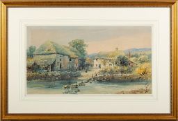 Alfred Leyman [1856-1933]- Rushford Mill; Porlock; Axmouth,:- three, two signed, watercolours,