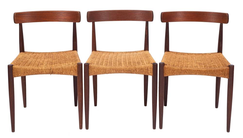 Arne Hovmand-Olsen [1919-1989] for Mogen Kold,: a suite of six teak dining chairs,