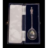 An Elizabeth II silver apostle spoon, maker Royal Irish Silver Co, Sheffield,