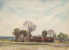 George Robert Rushton [1869-1947]- A Berkshire Farm,