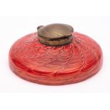 A glass inkwell,