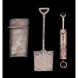 A mixed lot of silver: includes silver cigarette holder, maker Sampson Mordan & Co, London, 1896,