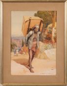 Walter Jenks Morgan [1847-1924]- Indian traveller,:- signed bottom right watercolour, 35 x 25cm,