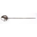 A late 18th/ early 19th century German Basket hilt Cavalry sword,
