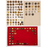 A quantity of assorted 19th century British Army buttons: together with livery and hunt buttons.