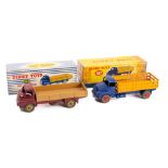 Dinky 522 Big Bedford Lorry: (in 922 blue and white striped box) and No 417 Leyland Comet Lorry 92)