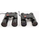 A pair of Leica 10x25 BCA binoculars and a pair of Leica 8x20 BCA binoculars: both cased (2) .