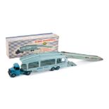 Dinky 982 Bedford Pullmore Car Transporter: mid-blue cab and trailer,