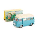 French Dinky 565 Renault Estafette camping: cyan body with white roof,