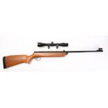 A BSA Meteor .22 calibre air rifle: (not working) with Sussex Armoury 3-9x40 telescopic sight.
