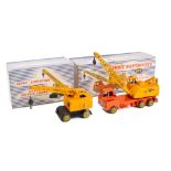 Dinky 571 Coles Mobile Crane: orange and black with grey tyres and 972 20 -Ton Lorry-Mounted Crane