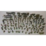 A collection of 27mm flat figures: depicting the French Army 1939-40, includes aircraft, infantry,