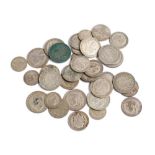 A collection of pre- 1947 coins: face value approximately £3.
