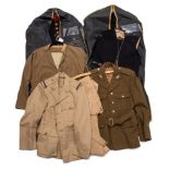 A collection of various uniform: to include an RAF tunic,