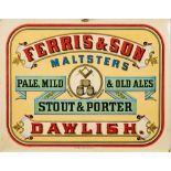 Four early 20th century lithograph advertising boards for 'Ferris & Son, Maltsters.