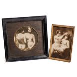 Erotica. Two late 19th/early 20th century photographic nude studies.