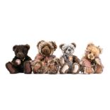 Four plush Charlie Bears after Isabelle Lee: ''Aaron', 'Blair',
