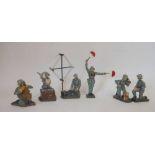 Lineol, a collection of assorted troops: including radio operator, pigeon post, semaphore signaler,