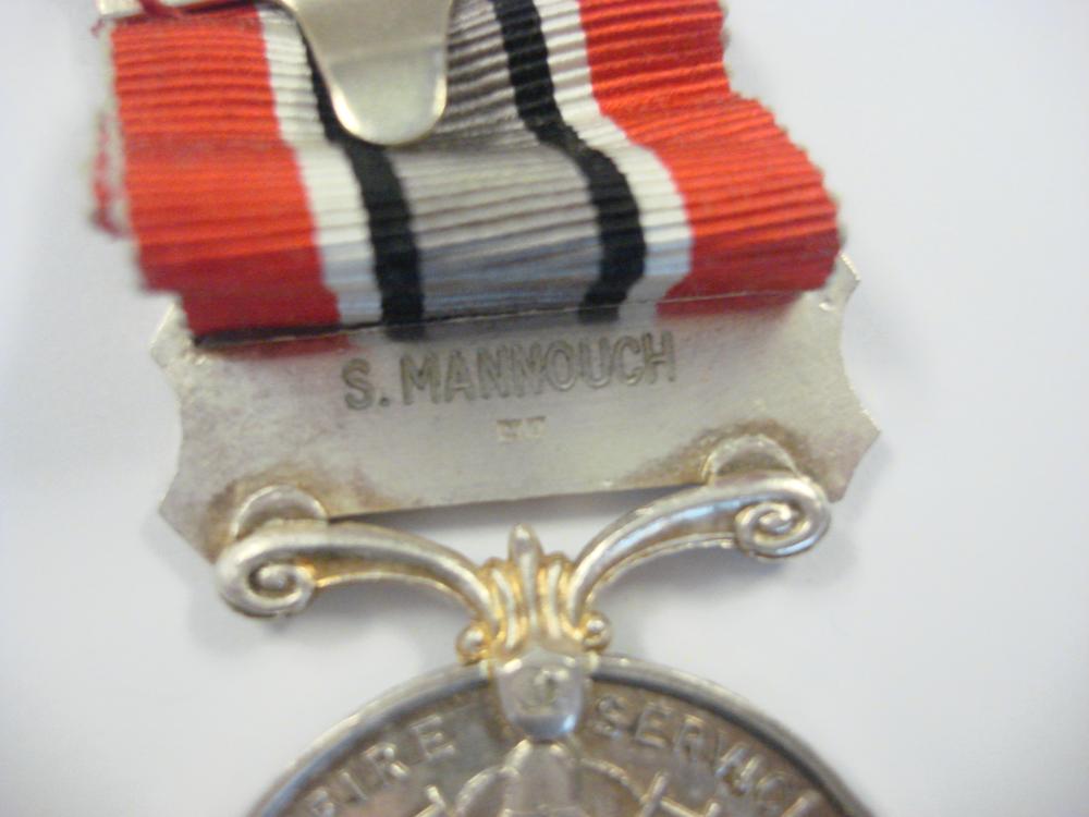 A George VI Special Constabulary LSGC Medal 'Sidney Mannouch': together with a silver British Fire - Image 4 of 5