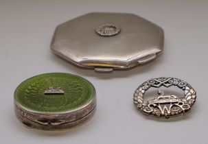 South Wales Borderers (24th Foot), a silver sweetheart brooch in the form of the regimental badge,
