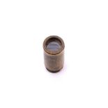 A WWII RAF/ SOE miniature brass telescope: single draw, 3.2cm closed, 4.2cm extended.