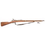 A French St Etienne Fusil Gras MLE 1874 pattern 11mm, M80 bolt action rifle: serial number '56386',