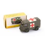 French Dinky Military 807 Renault 'Ambulance': drab green with Red Cross to rook and sides,