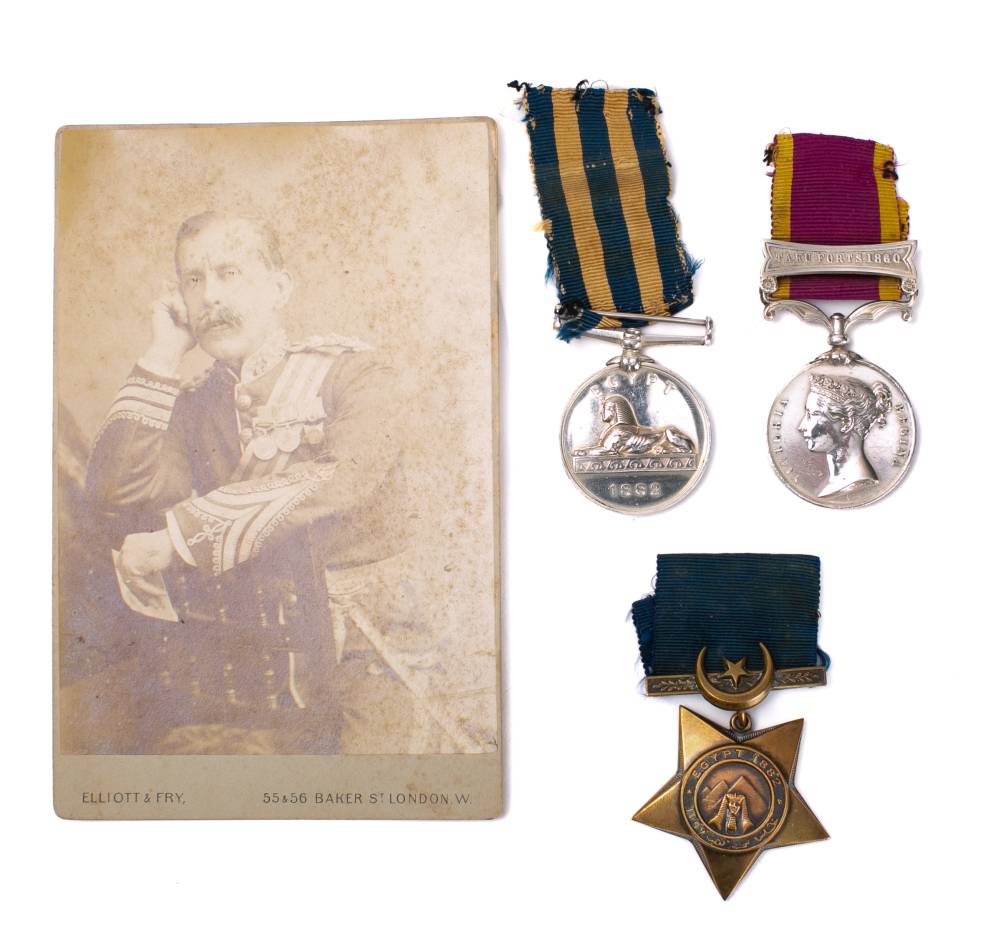 A Victorian group of three campaign medals to Major-General Alfred George Huyshe CB: Second China