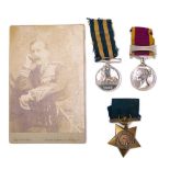 A Victorian group of three campaign medals to Major-General Alfred George Huyshe CB: Second China