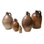 Three 19th century stoneware bottles,
