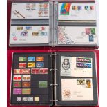 A Q.V. to Q.E.11 mint and used collection of Hong Kong stamps in two albums with Q.V. values to 96c.