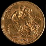 An 1876 sovereign.