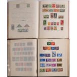 Mint and used K.G. V1 British Empire stamp collections in two SG printed albums in good condition.