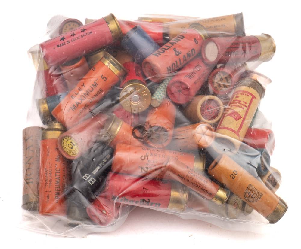 A collection of 50 assorted paper case shotgun cartridges: *Notes This lot will not be released