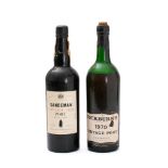 A bottle of Cockburns 1970 Port and a bottle of Sandeman Vintage port 1970: (2).