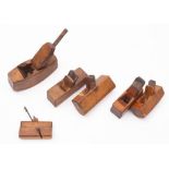 A group of six miniature boxwood planes: (6)