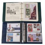 Royal Mint Coin Collection: including £5 & £2 coin covers with Westminster Luxury Album.