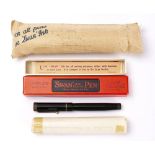 A Swan Mabie Todd & Co, Ltd L205B/60 black fountain pen in original packaging: with Swan No,