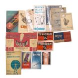 A group of twelve wireless and wireless value brochures: including 'Brimar', Tungsram' and others,