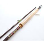 An unused Hardy Richard Walker Superlight #7/8 rod, 232cm in two section with handle extension,