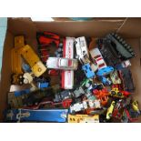 Dinky, Corgi & other assorted diecast vehicles: mostly dating from the 1970's and 80's all playworn.
