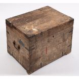 A brass bound carpenter's chest: 42 x 56 x 40cm.
