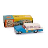 Corgi 4443 Plymouth US Mail based on a Sports Suburban,: two-tone white and blue with red interior,