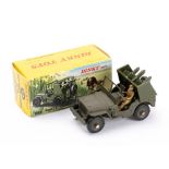 French Dinky Military 828 Jeep with Rockets,: drab green with dark green plastic rockets,