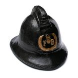 A mid 20th century British Army Fire Service fireman's cork helmet by Helmets Ltd,