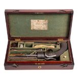 A 19th century 40 bore six shot percussion cap transitional revolver by Parker Field & Son