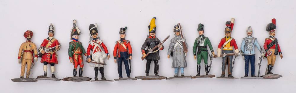 A group of eleven various hand painted lead solders: in Napoleonic and later uniforms (11)