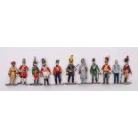 A group of eleven various hand painted lead solders: in Napoleonic and later uniforms (11)