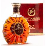 A bottle of Remy Martin XO Special Fine Champagne Cognac,